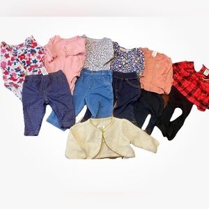 Lot Of 3 Month Girls Clothing Sets 12 Pieces